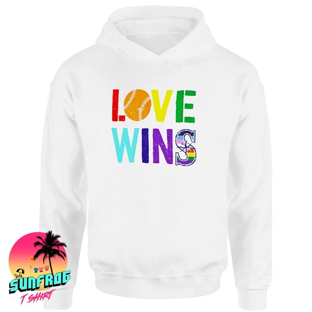 Love wins baseball pride lgbtq rainbow shirt