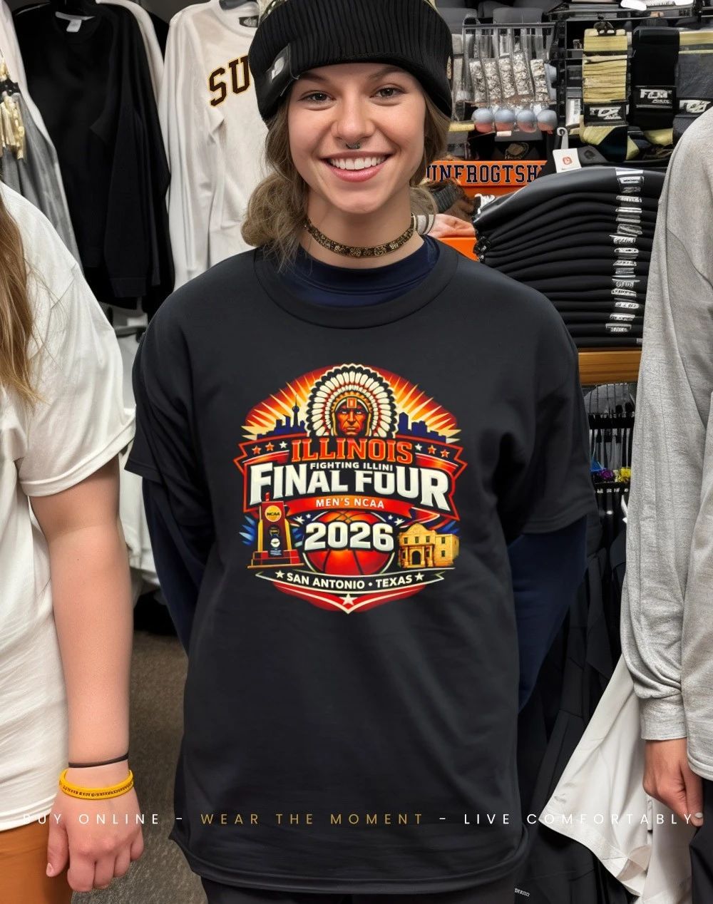 Illinois Fighting Illini Final Four 2026 San Antonio Texas graphic shirt