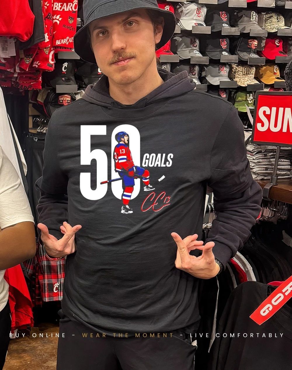 Cole Caufield Montreal Canadiens 50 Goals signature shirt