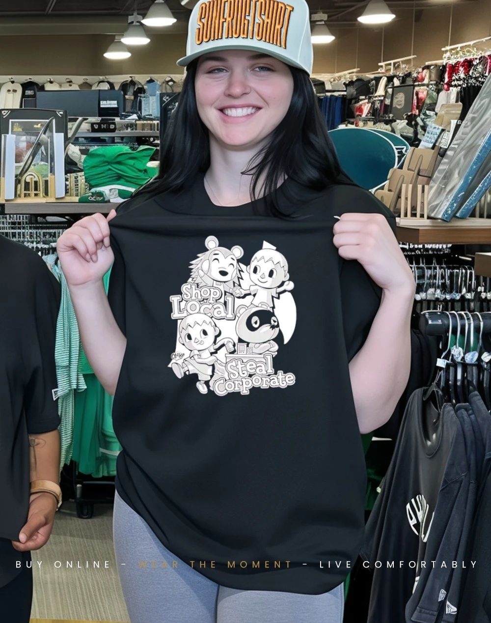 Shop Local Steal Corporate Clay cartoon shirt