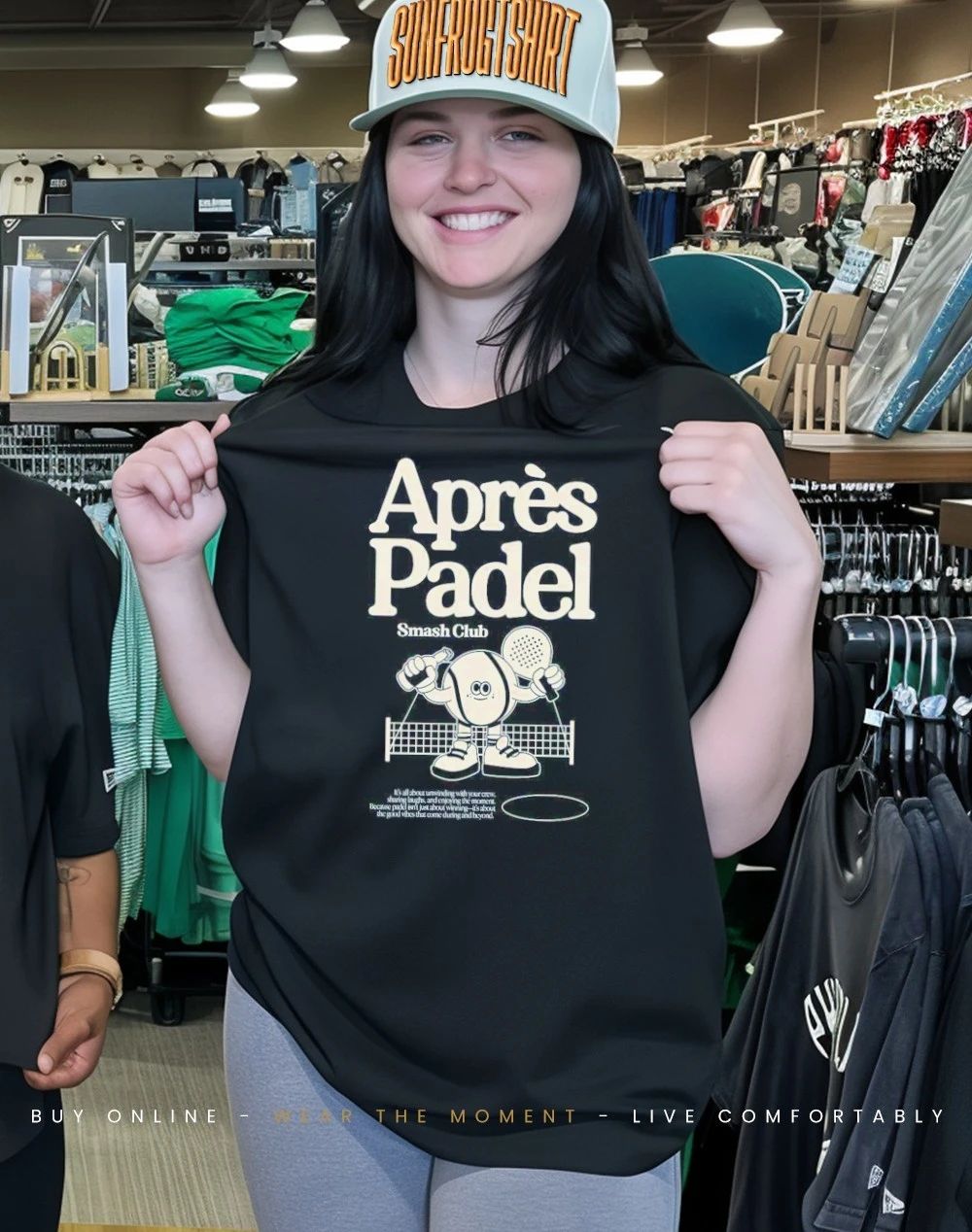 Après Padel smash club It’s all about unwinding with your crew shirt