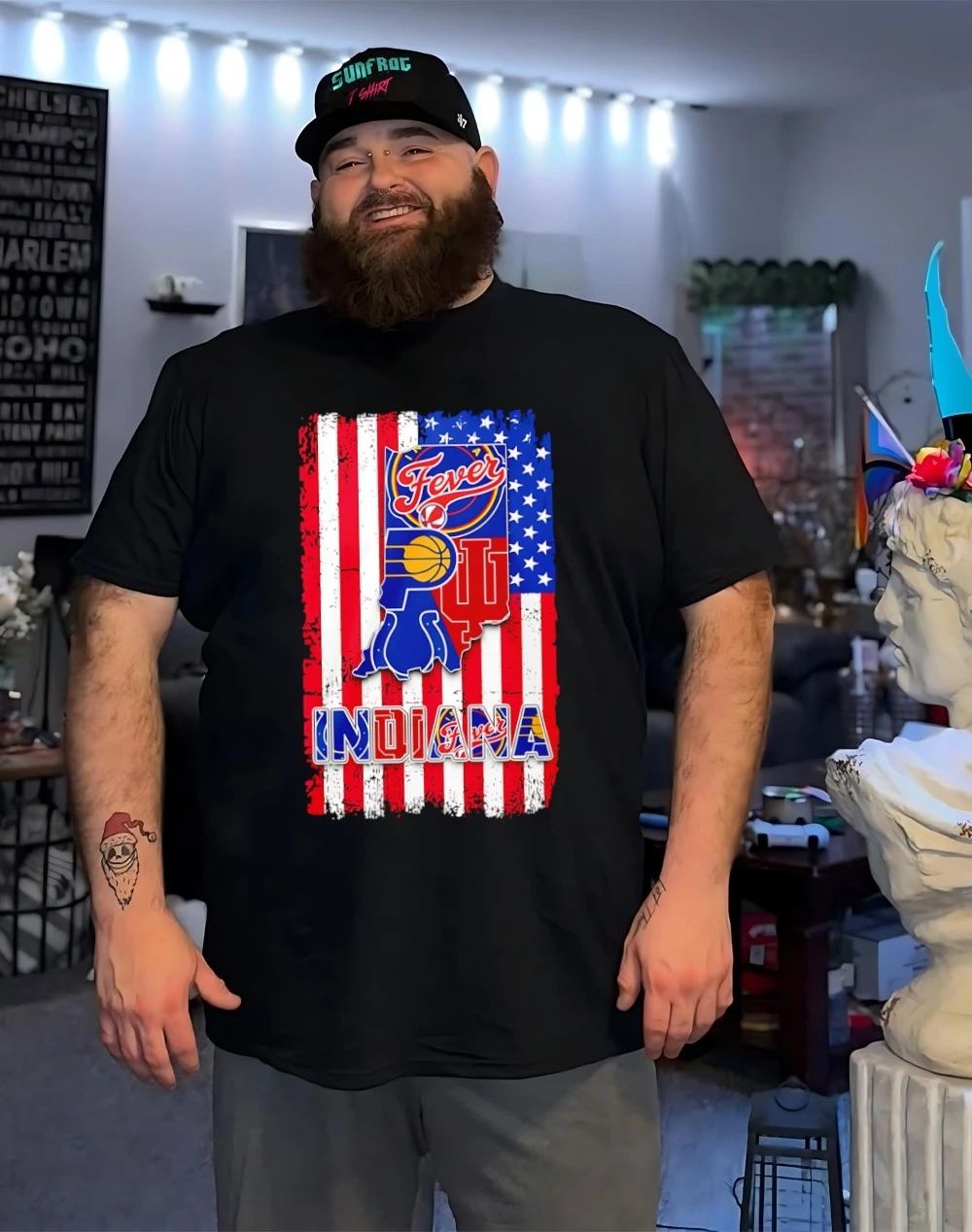Indiana teams on the American flag shirt