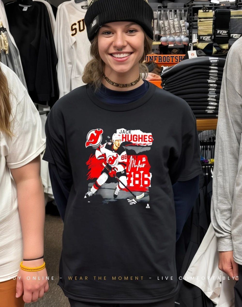 Jack Hughes New Jersey Devils Fresh Ice signature shirt