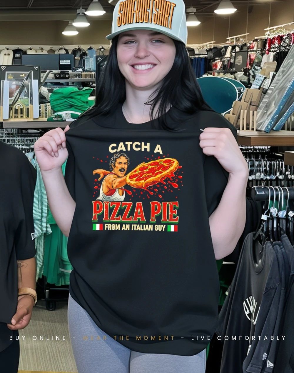 Catch A Pie Pizza from an Italian guy shirt