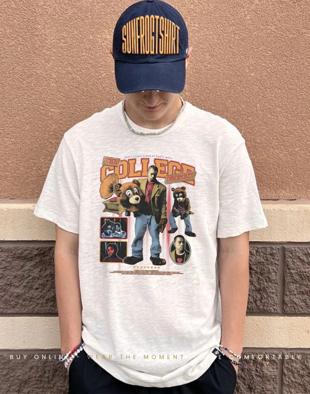Old Kanye The College Dropout move graphic shirt