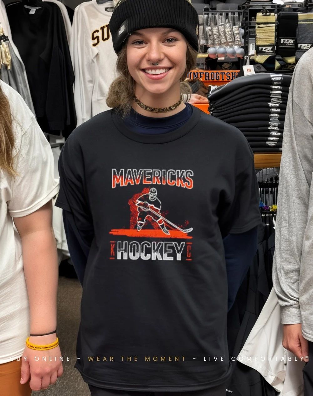 KC Mavericks hockey player graphic shirt