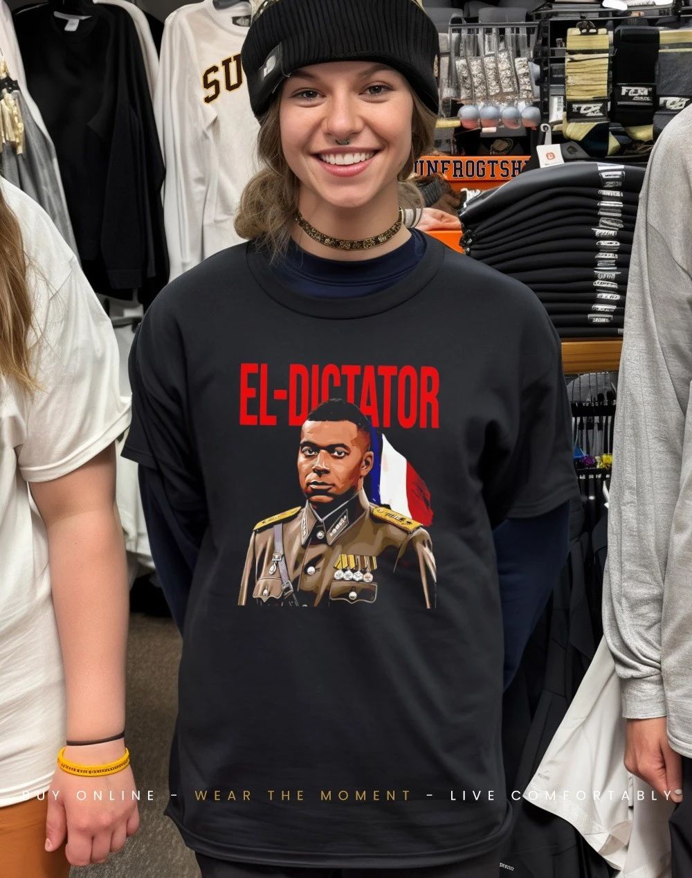 Kylian Mbappe El Dictator officer shirt