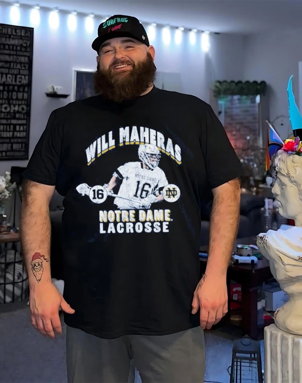Will Maheras Notre Dame Lacrosse Illustrated shirt