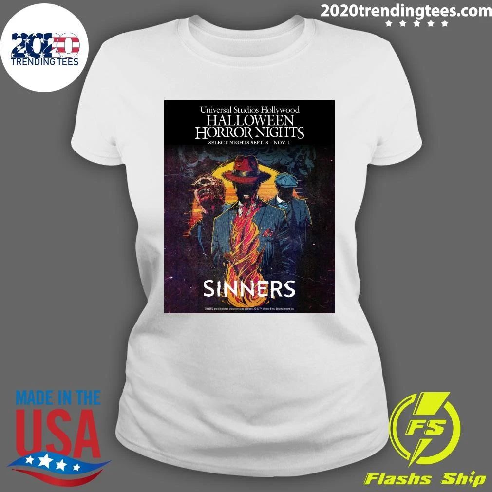 Sinners Universal Studios Hollywood Halloween Horror Nights Select Nights Sept. 3 – Nov. 1 2026 Shirt