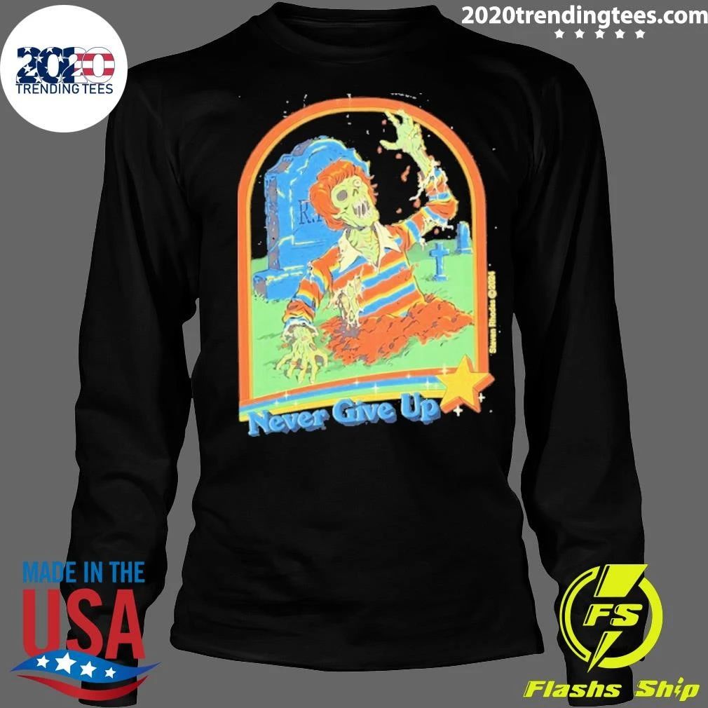 Steven Rhodes Never Give Up Zombie 2026 Shirt
