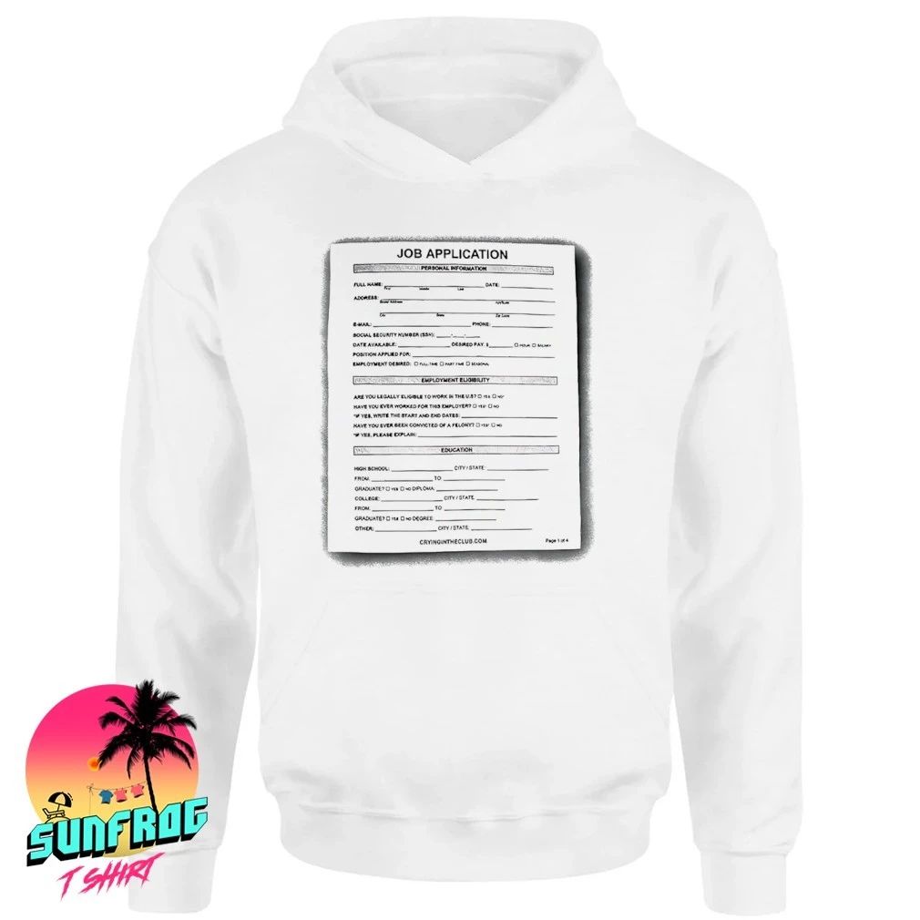 Scary job application paper shirt