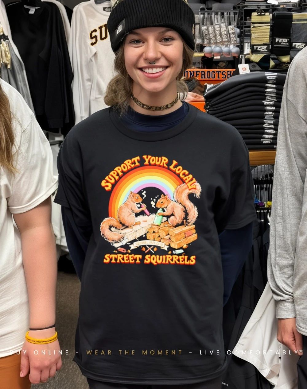 Support Your Local Street Squirrels Rainbow Vintage shirt