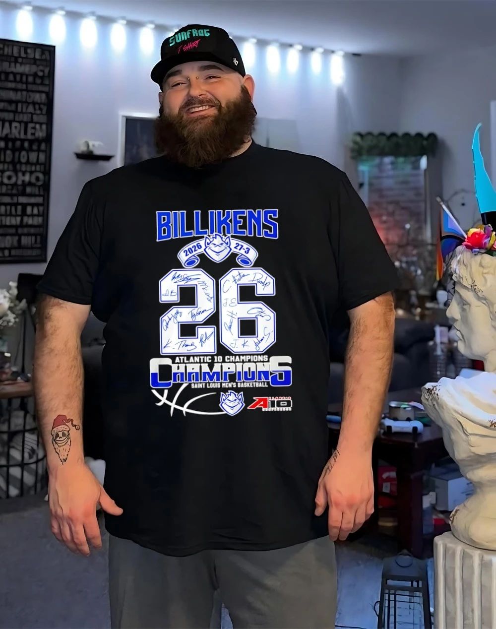 Saint Louis Billikens Men’s Basketball 2026 Atlantic 10 Champions signatures shirt