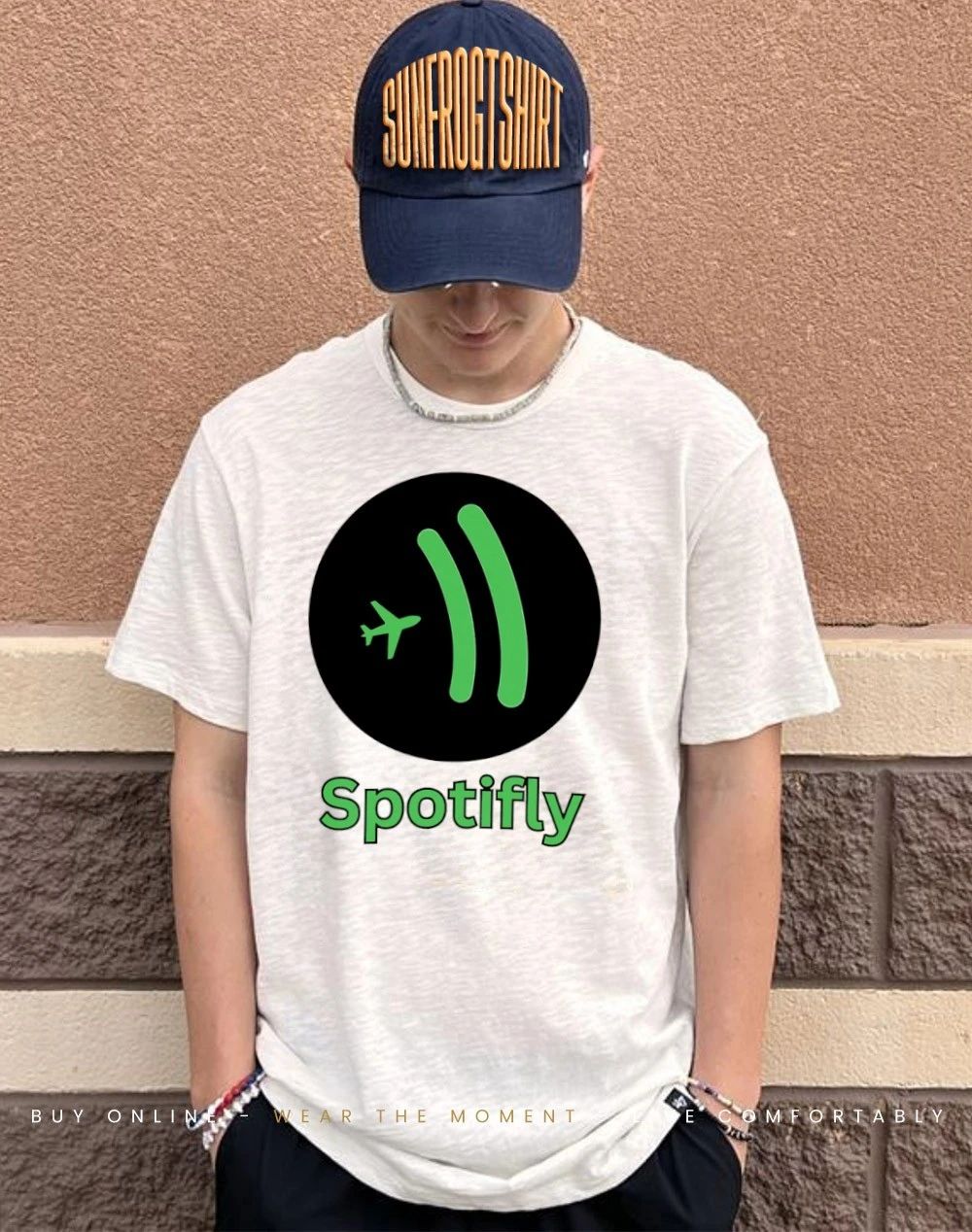 Spotifly Spotify parody logo shirt