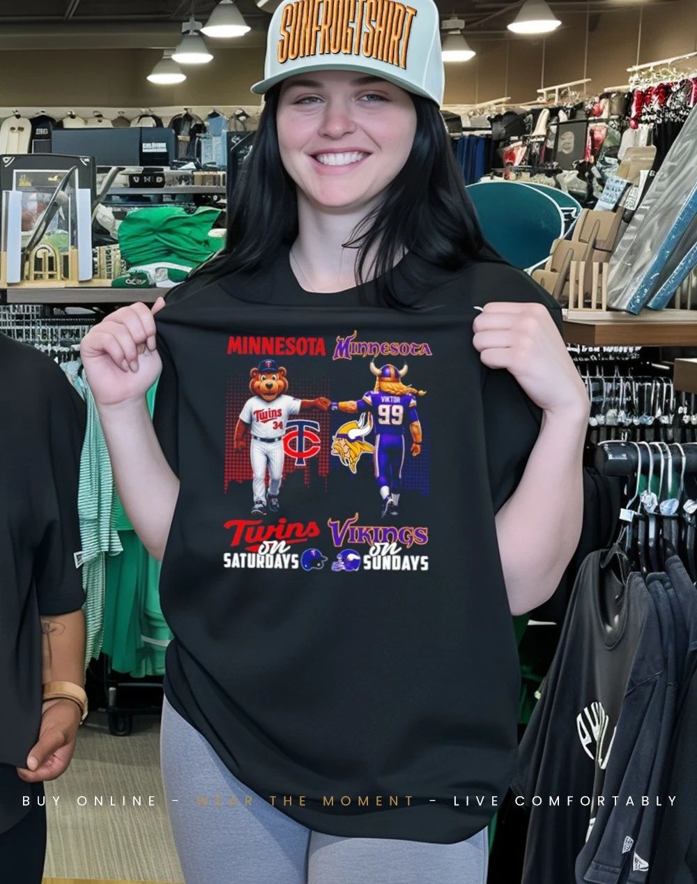 Minnesota Twins on saturdays vs Minnesota Vikings on sundays city skyline shirt