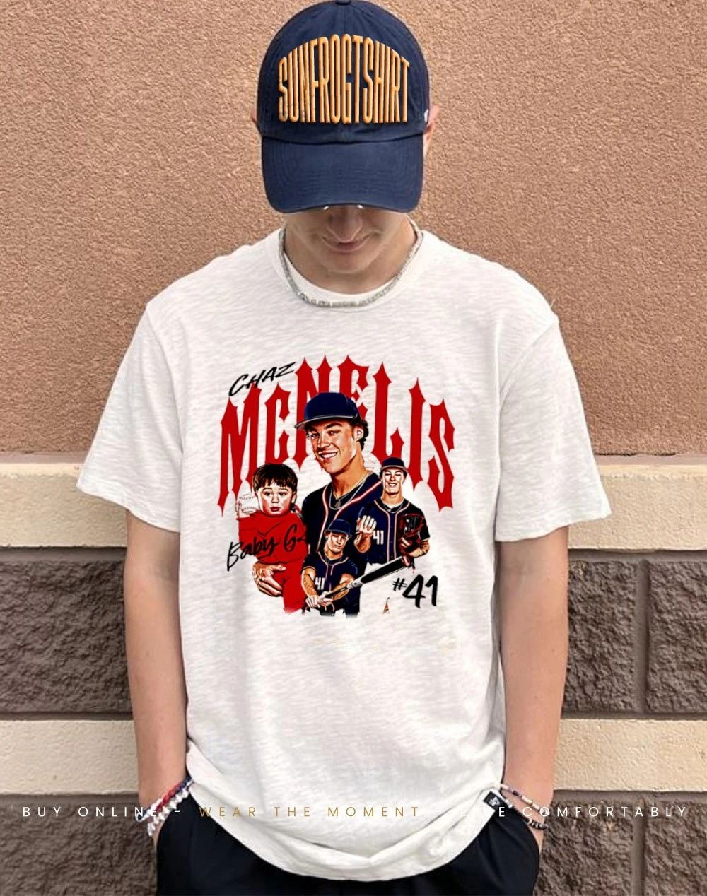 Chaz McNelis Arizona Baseball NCAA player collage shirt