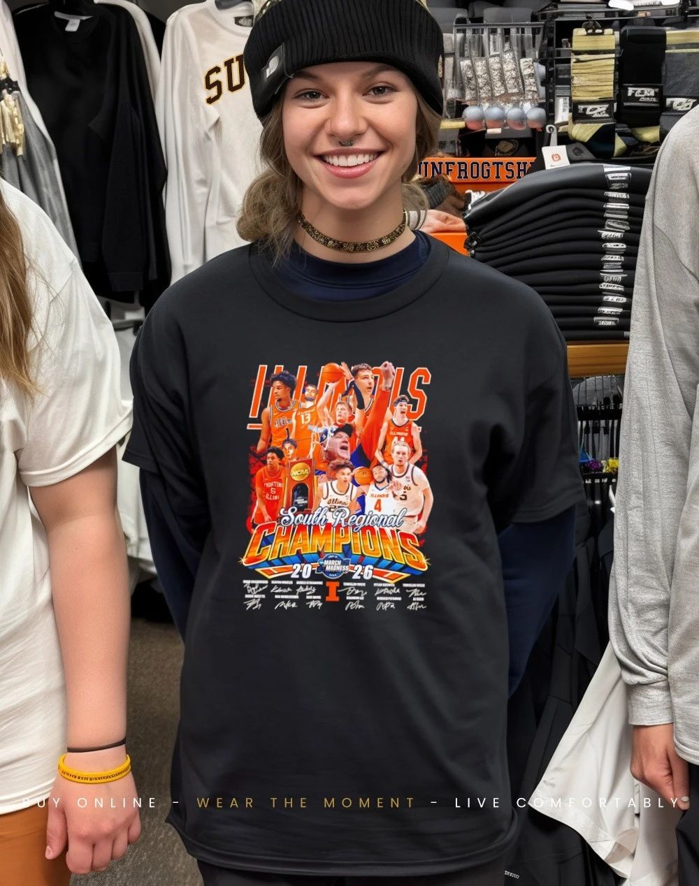 Illinois Fighting Illini’s 2026 South Regional Champions all team signature shirt