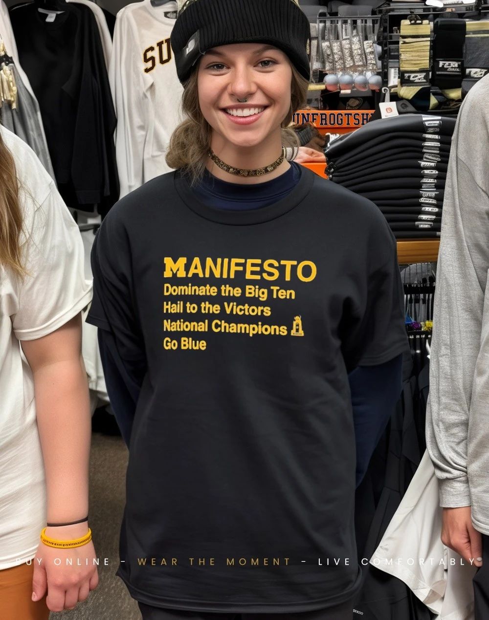 MANIFESTO Michigan Wolverines Dominate the Big Ten Go Blue 2026 National Champions shirt