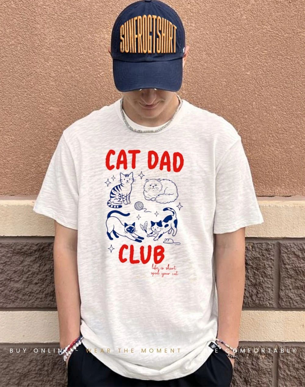 Cat Dad Club life is short spoil your cat shirt