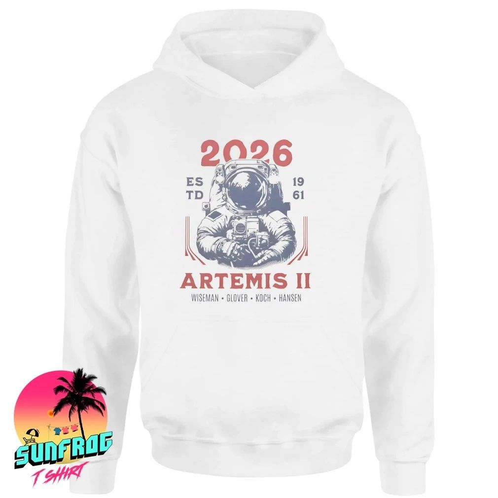 Artemis II 2026 Lunar Mission Crew Retro Graphic Shirt