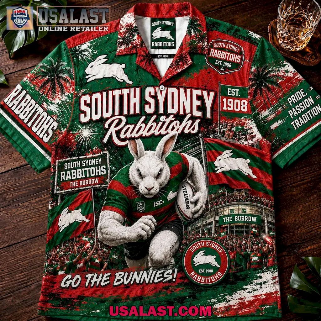 South Sydney Rabbitohs NRL Rugby Hawaiian Shirt