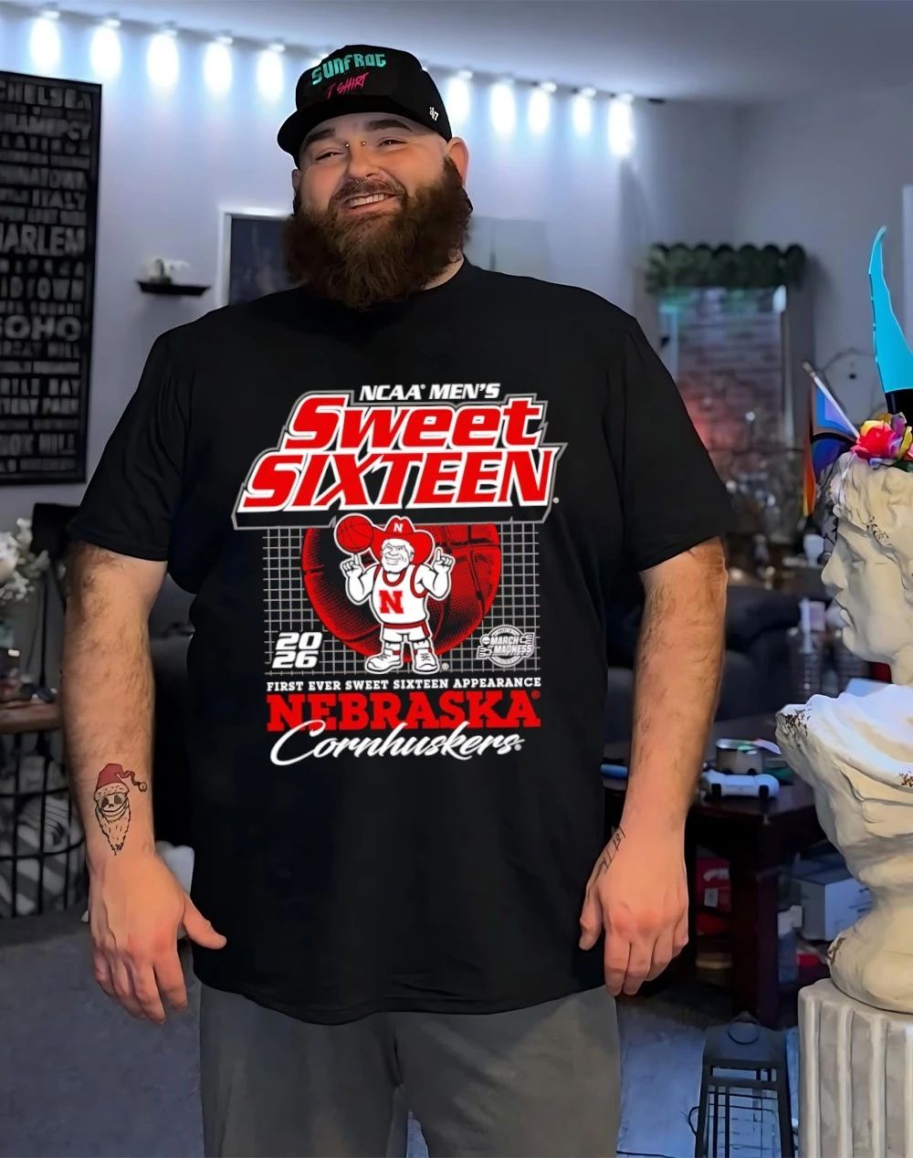 Nebraska Cornhuskers NCAA Men’s Sweet 16 First ever sweet sixteen appearance shirt