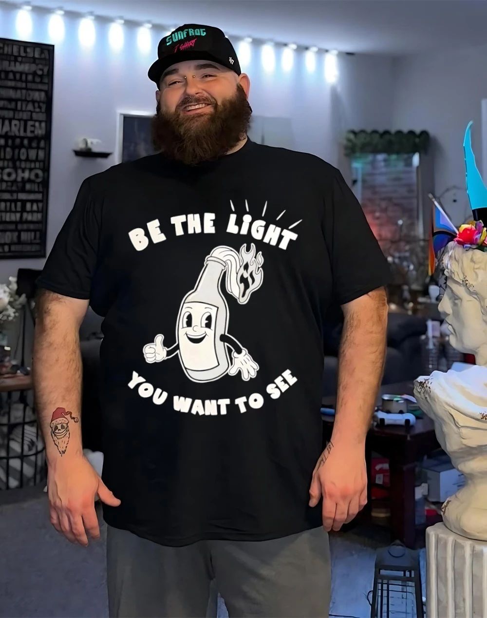 Wine bottle be the light you want to see shirt