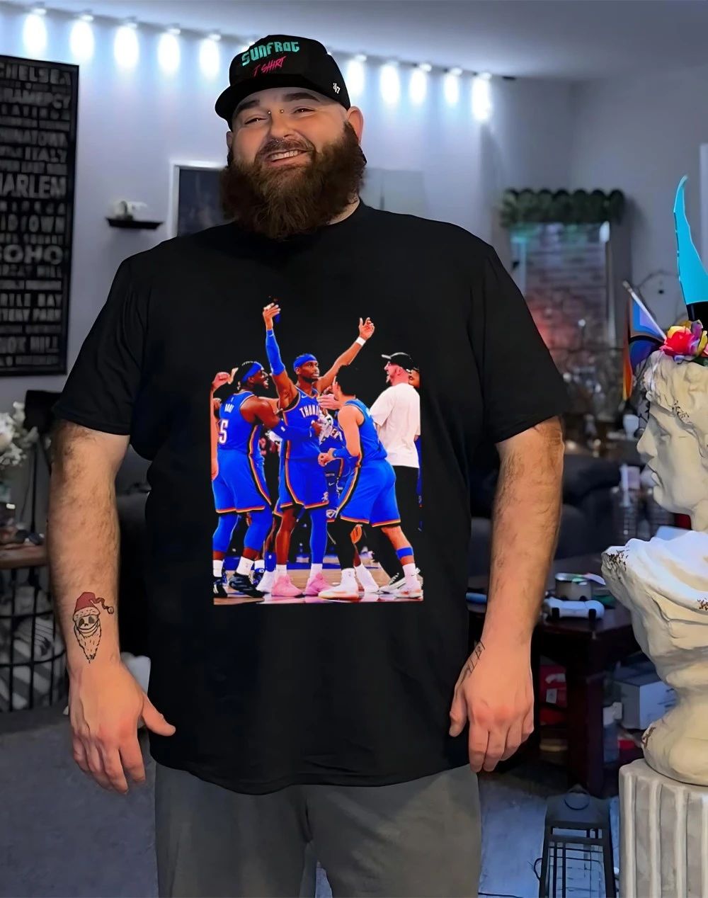 Shai Gilgeous-Alexander OKC Thunder 2026 celebration graphic shirt