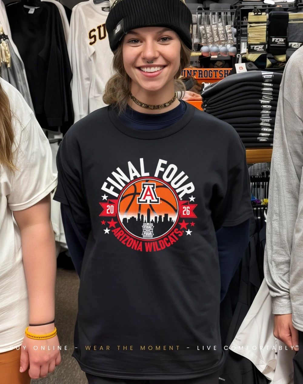 Arizona Wildcats MBB 2026 Final Four city skyline shirt