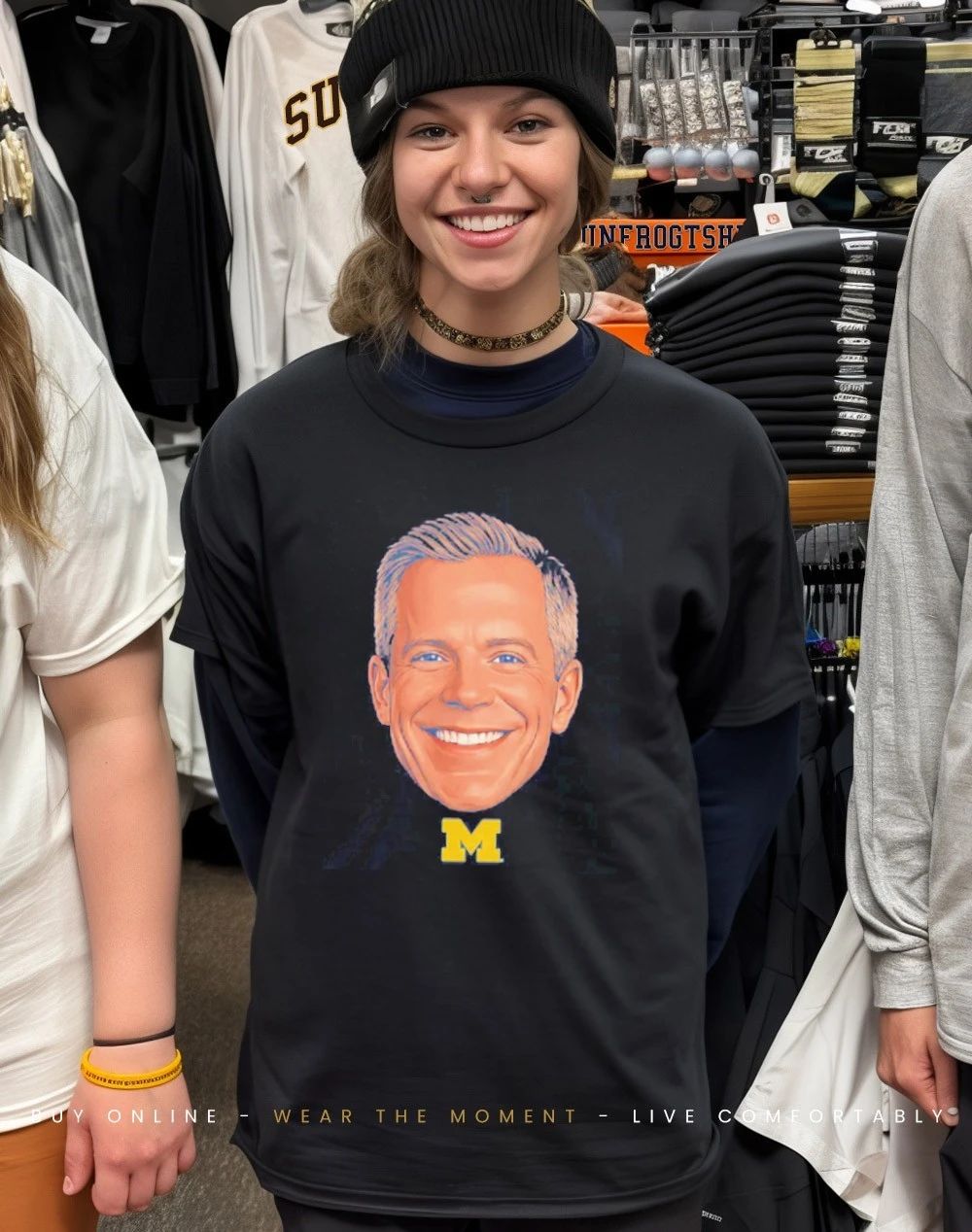 Coach Dusty May Big Head Michigan Wolverines shirt
