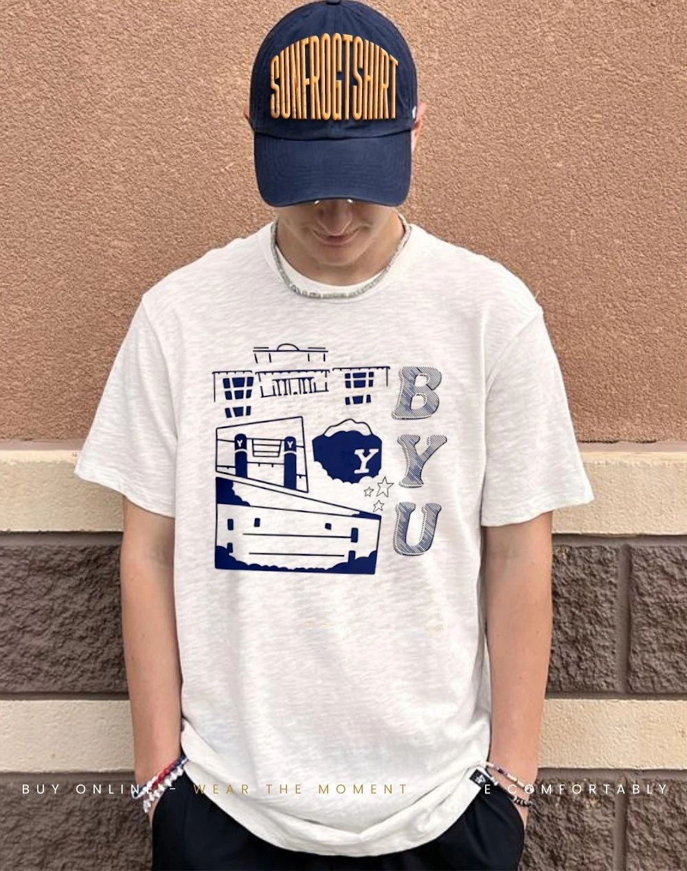 BYU Campus Landmarks comic paint shirt