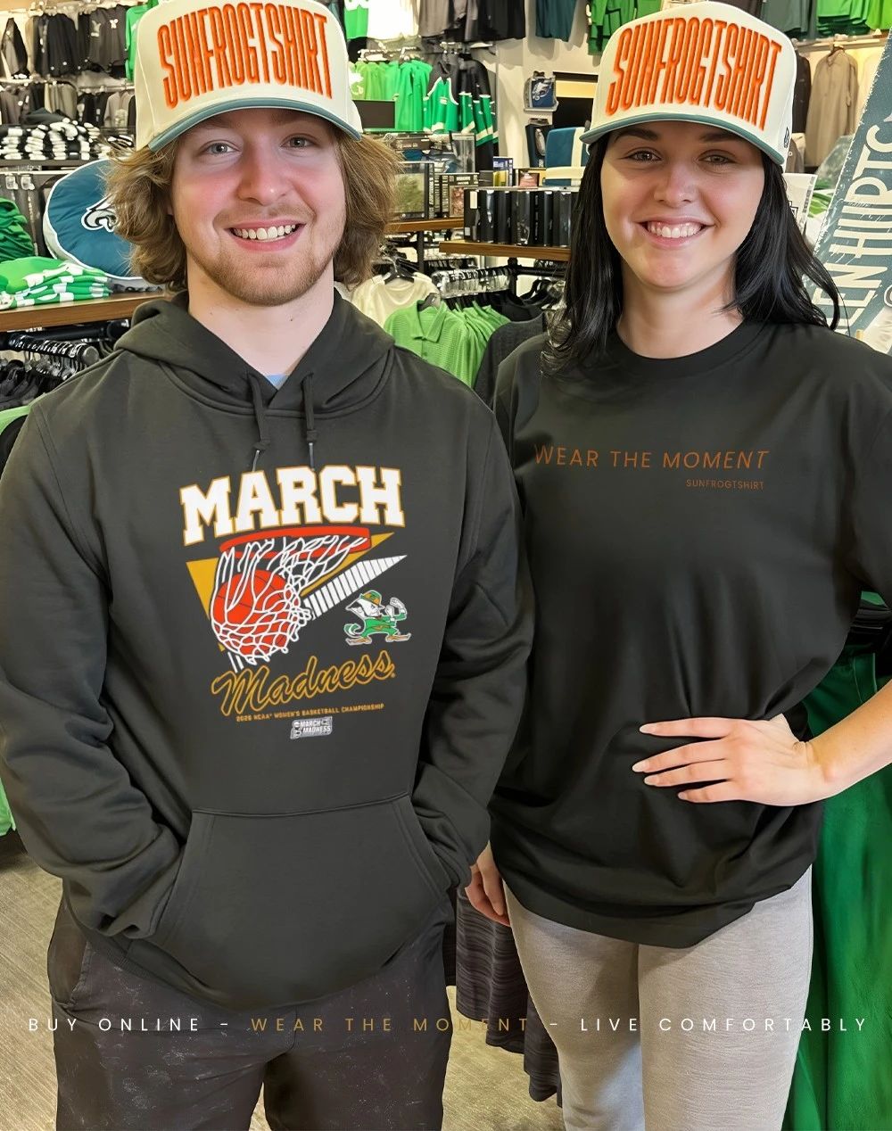 Notre Dame Fighting Irish WBB 2026 March Madness Retro Swish shirt