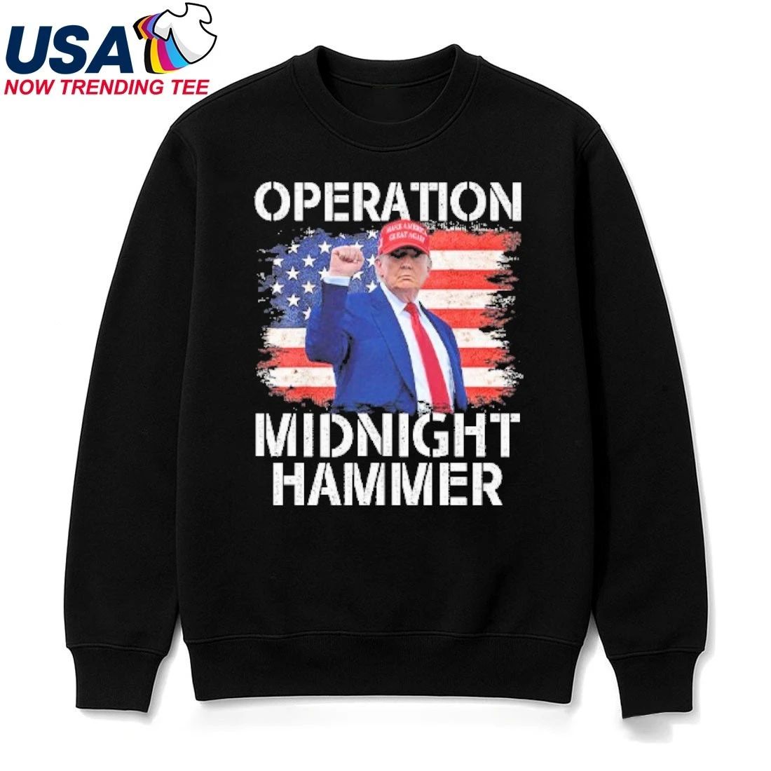 Donald Trump Operation Midnight Hammer USA Flag Shirt