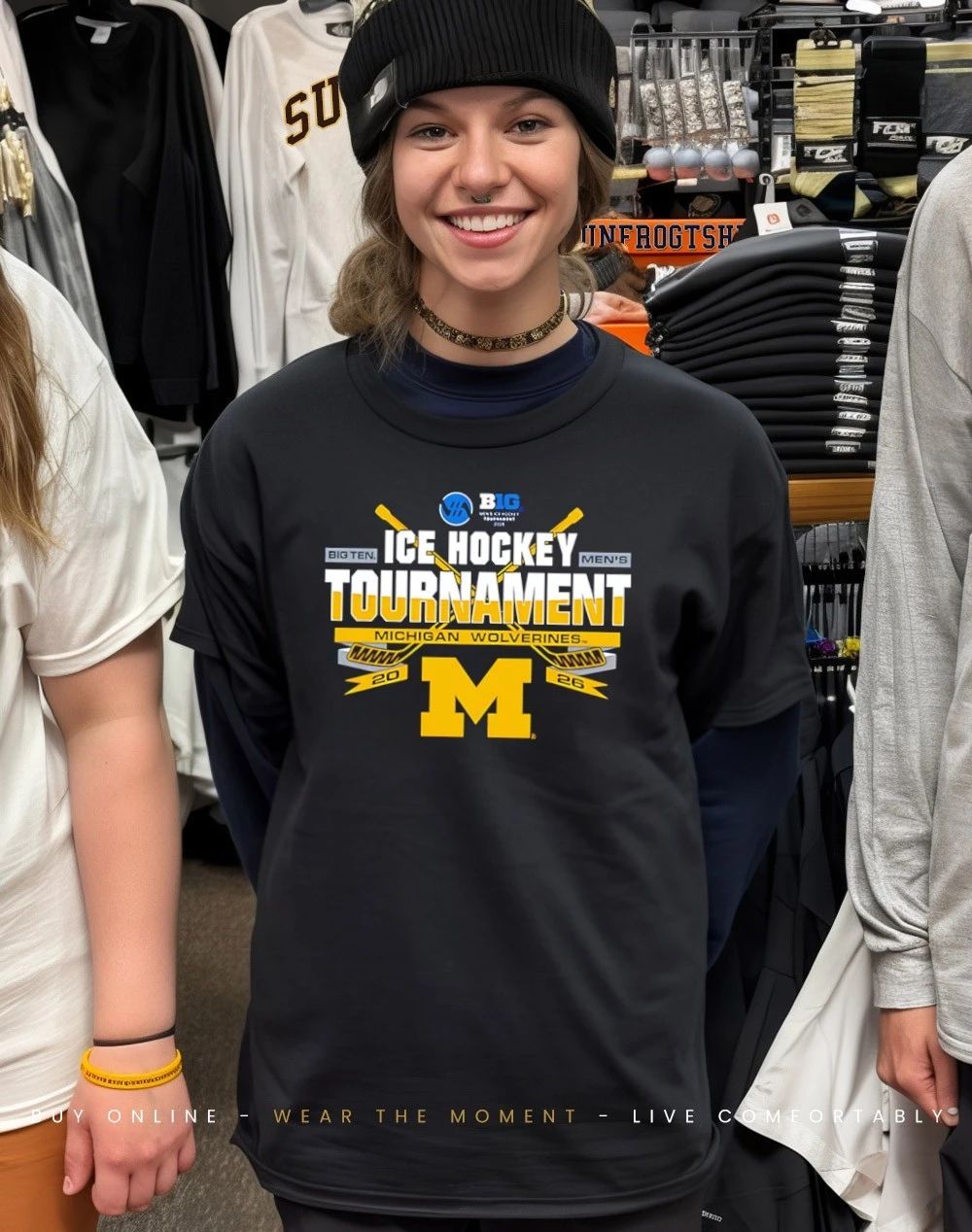 Michigan Wolverines Ice Hockey 2026 Big Ten Hockey Championship Participant shirt