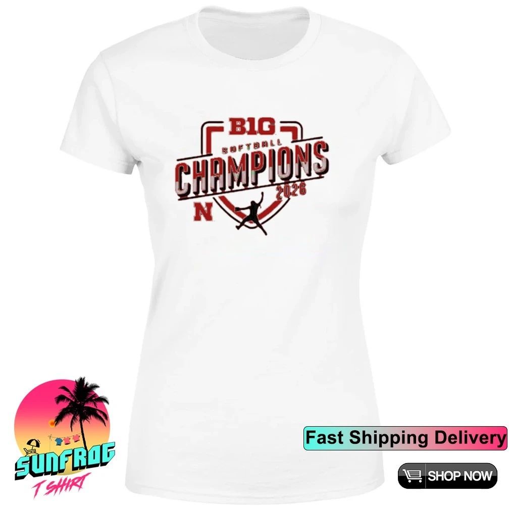 Nebraska Cornhuskers 2026 BIG Softball Champions logo shirt