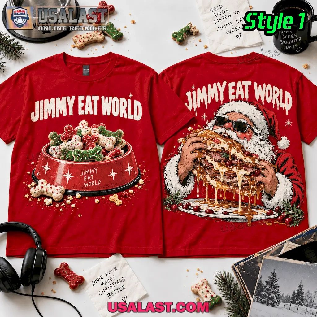 Jimmy Eat World Santa Ate My Christmas Dinner 3D T-Shirt
