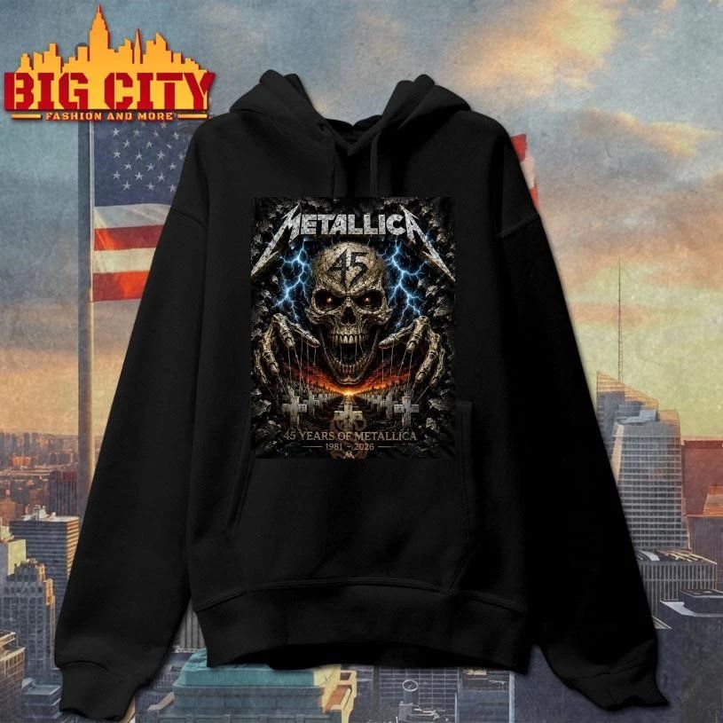 Metallica 45th Anniversary 1981-2026 Countless Memories One Legacy Shirt
