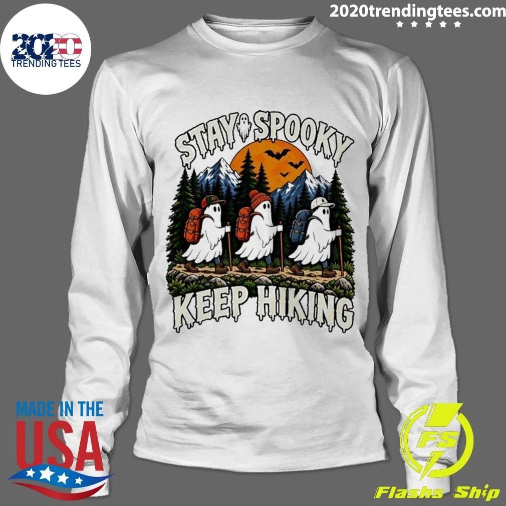 Stay Spooky Keep Hiking Ghost Hikers Halloween Shirt