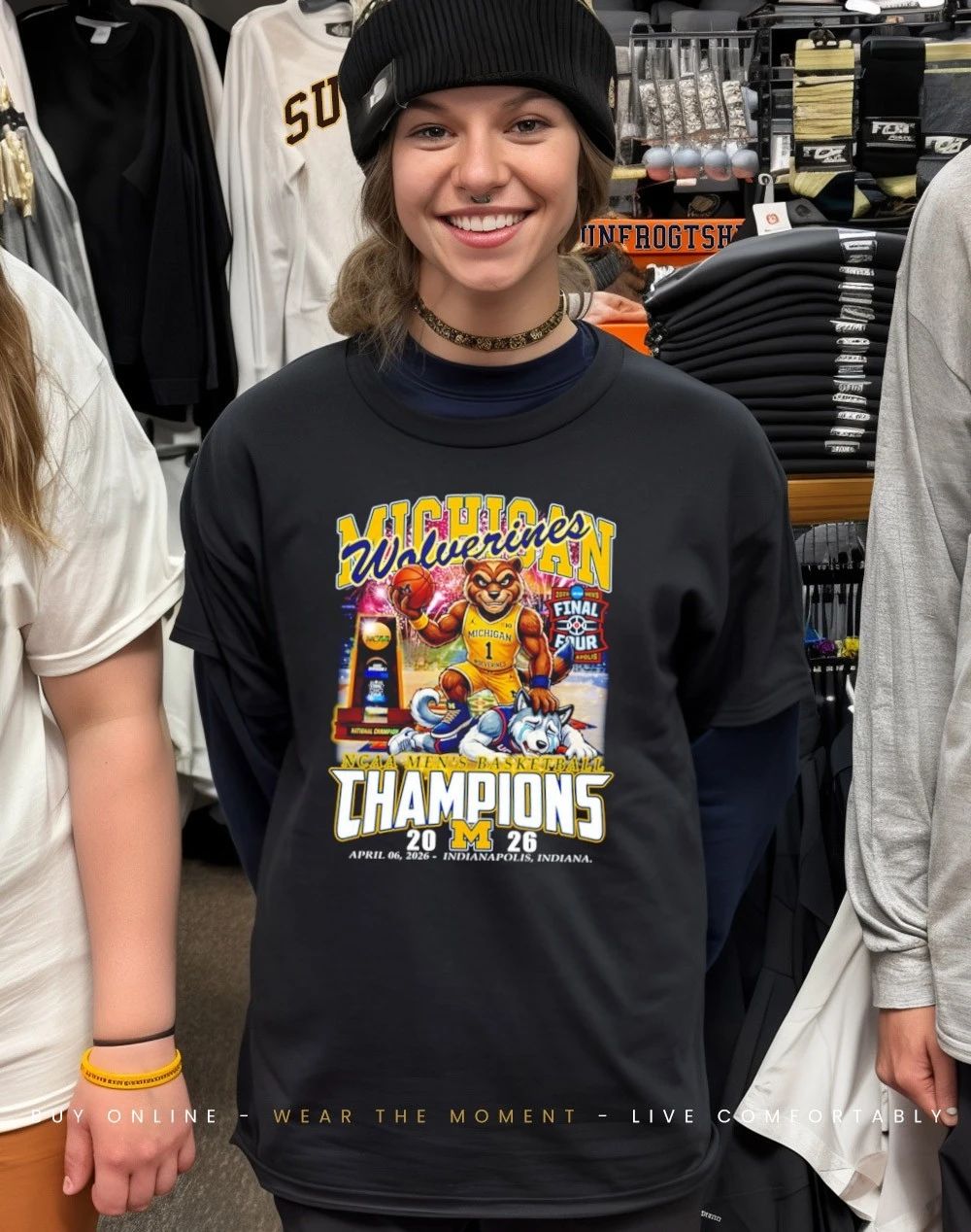 Michigan Wolverines Men’s Basketball National Champions 2026 mascot shirt