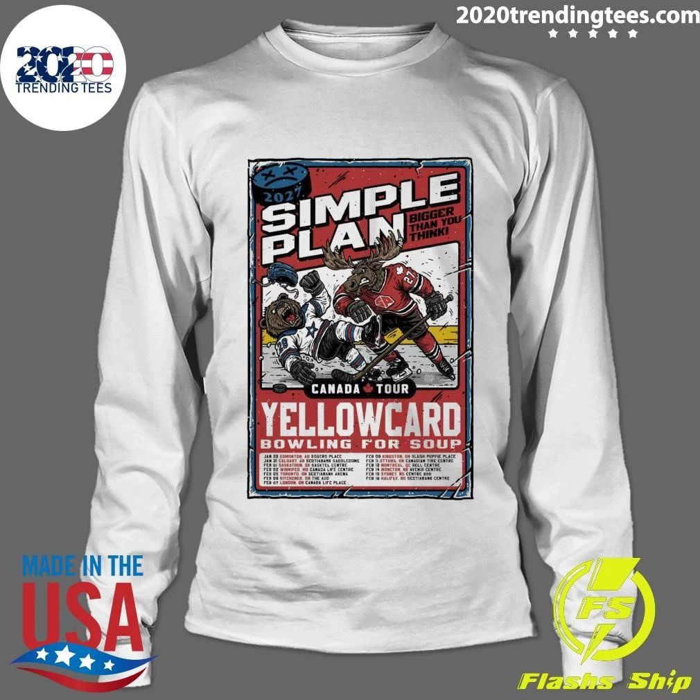 Simple Plan Bigger Than You Think Tour Canada 2026 Shirt