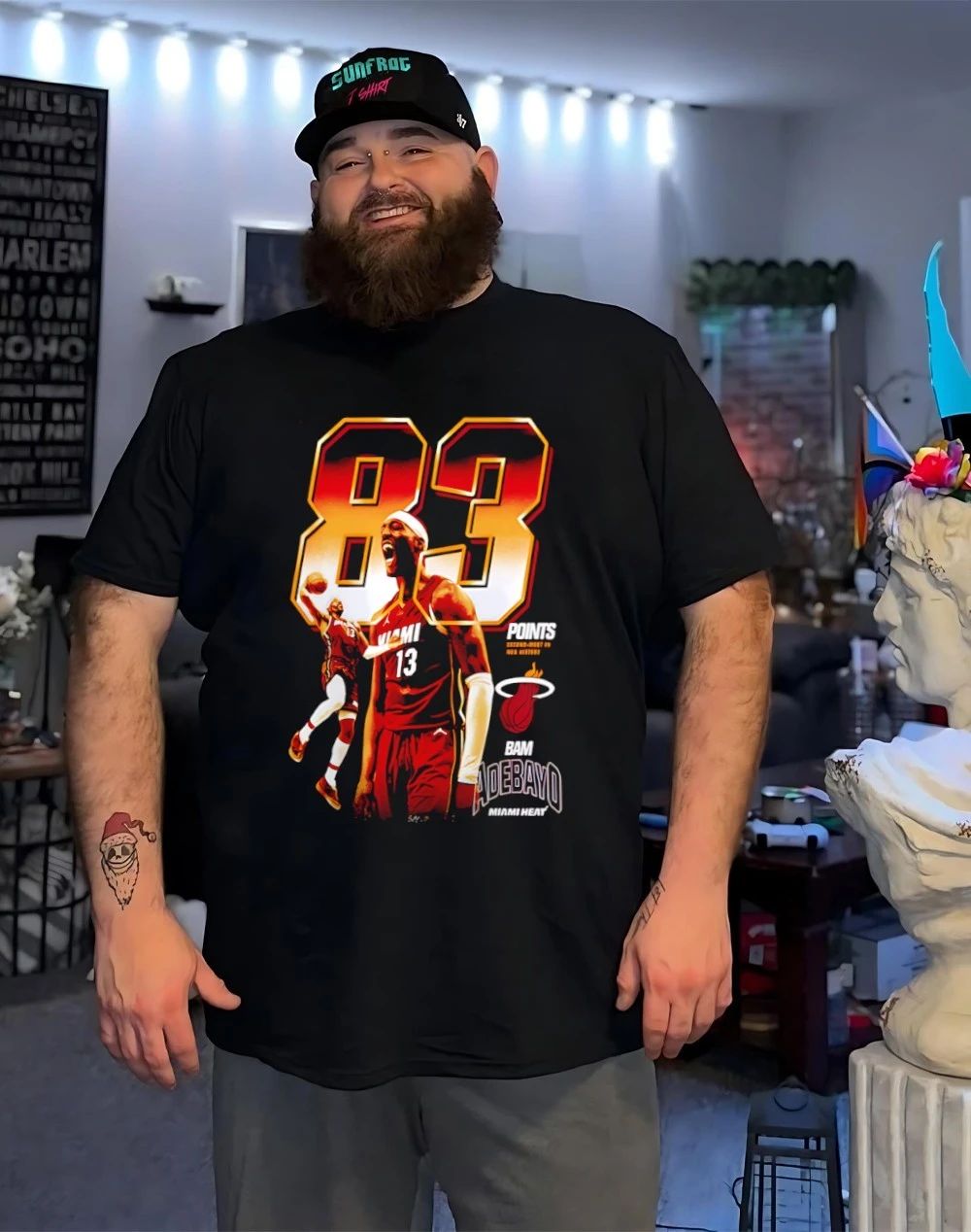 Bam Adebayo Miami Heat Second-Most Points in an NBA Game Milestone shirt