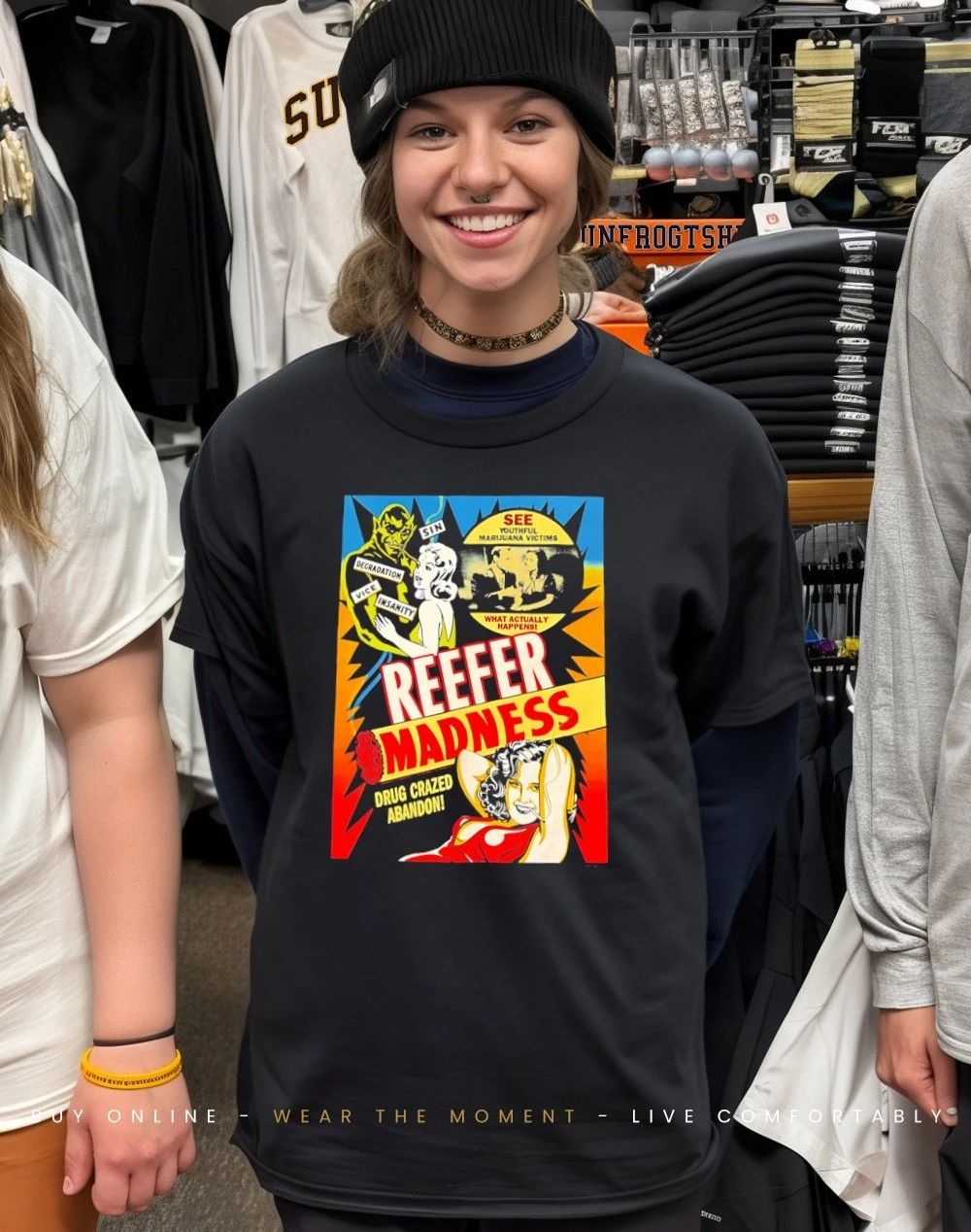 Reefer Madness drug crazed abandon see youthful marijuana victims shirt