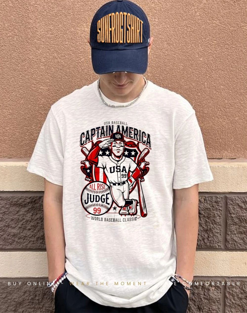 Judge Captain USA Baseball Captain America World Baseball Classic shirt