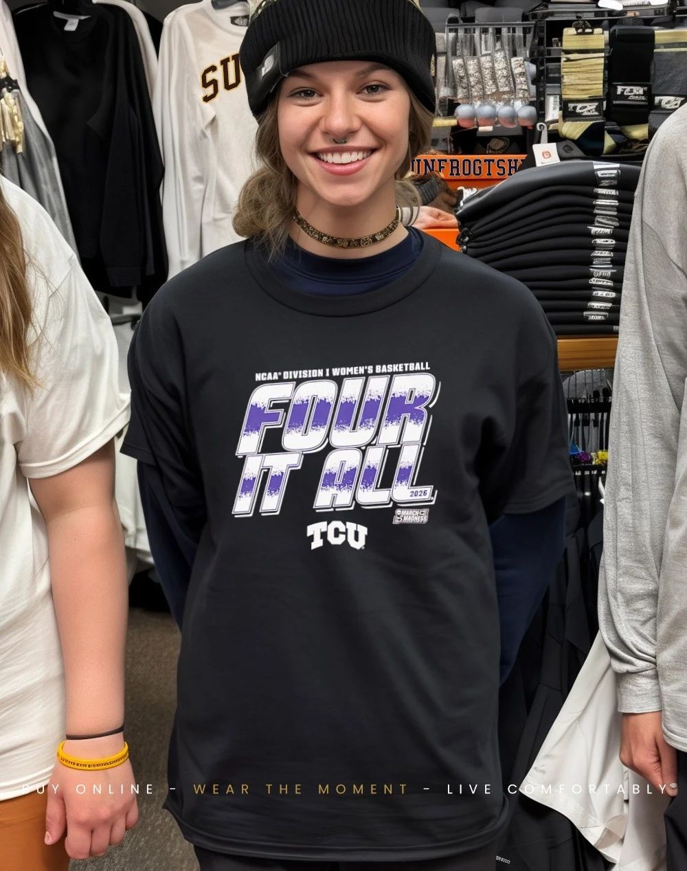 TCU Horned Frogs 2026 March Madness NCAA Division I Women’s Baksetball Four It All shirt