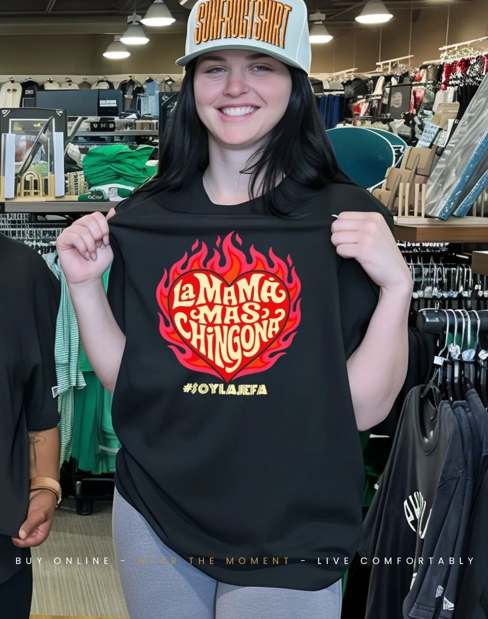 La Mamá Mas Chingona heart fire shirt