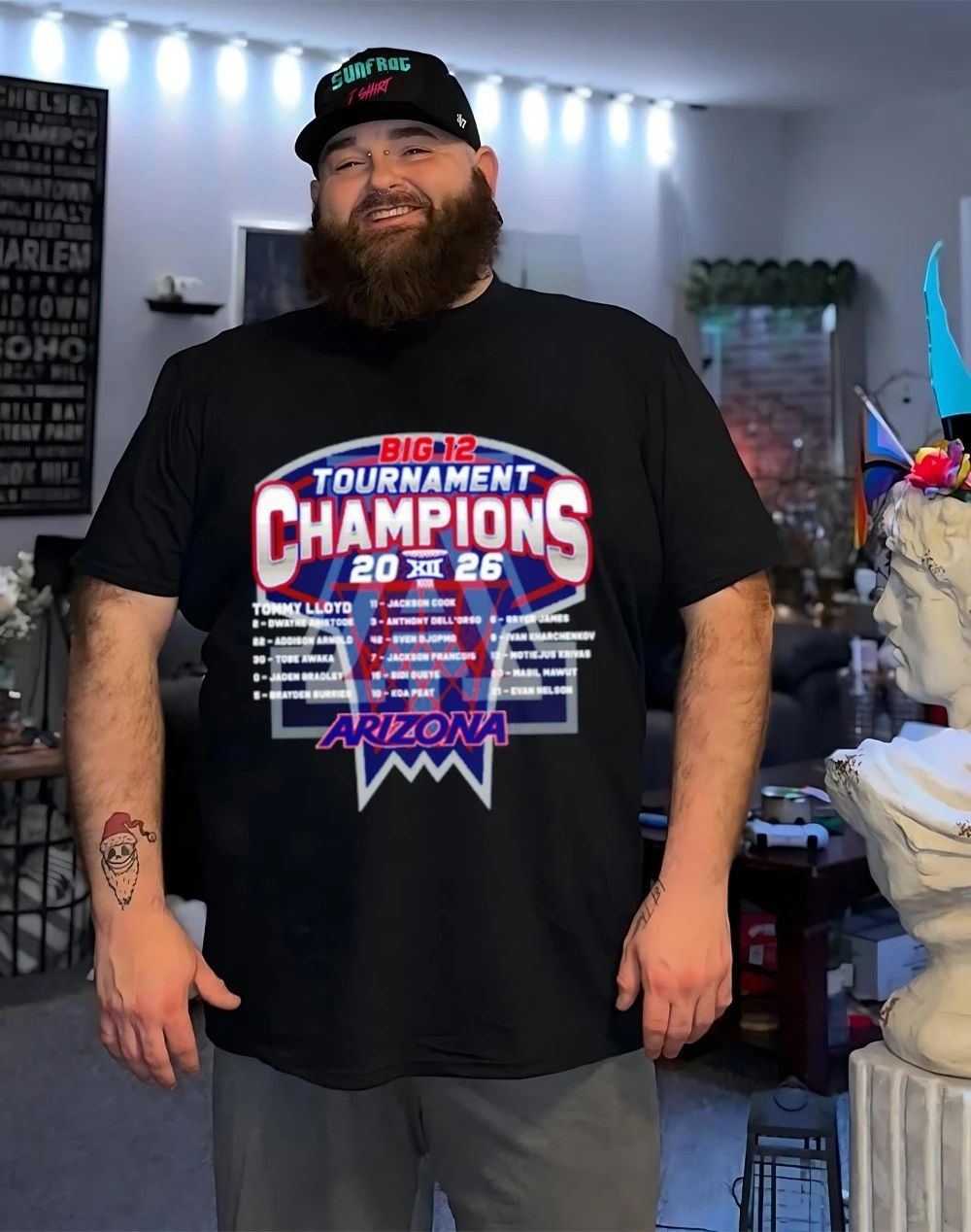 Arizona Wildcats Big 12 Conference Champions 2026 player names shirt