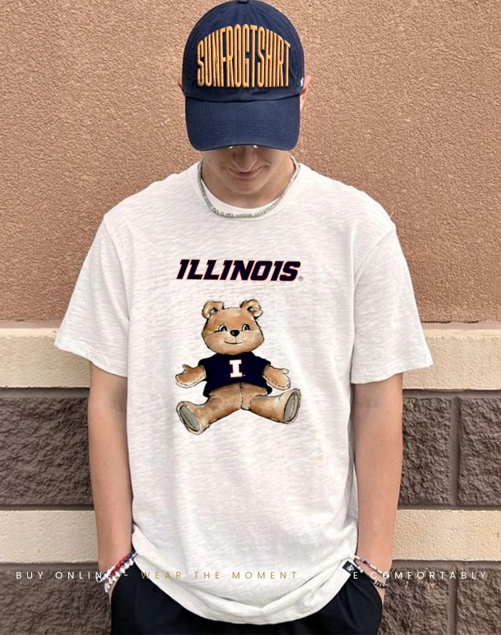Illinois Fighting Illini Teddy Bear no one cartoon shirt