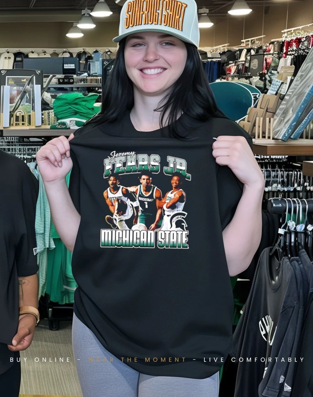 Jeremy Fears Jr Michigan State Spartans 90s graphic shirt