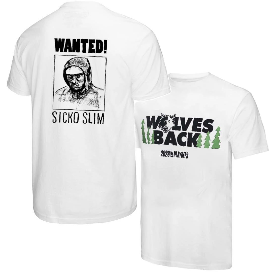Minnesota Timberwolves wanted Sicko Slim Jaden McDaniels front and back shirt