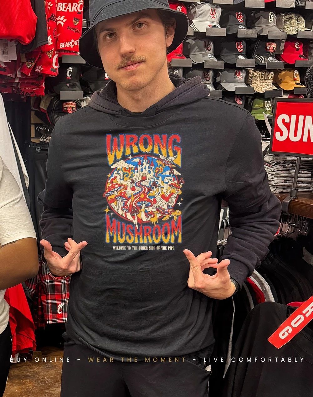 Wrong Mushroom welcome to the other side of the pipe shirt